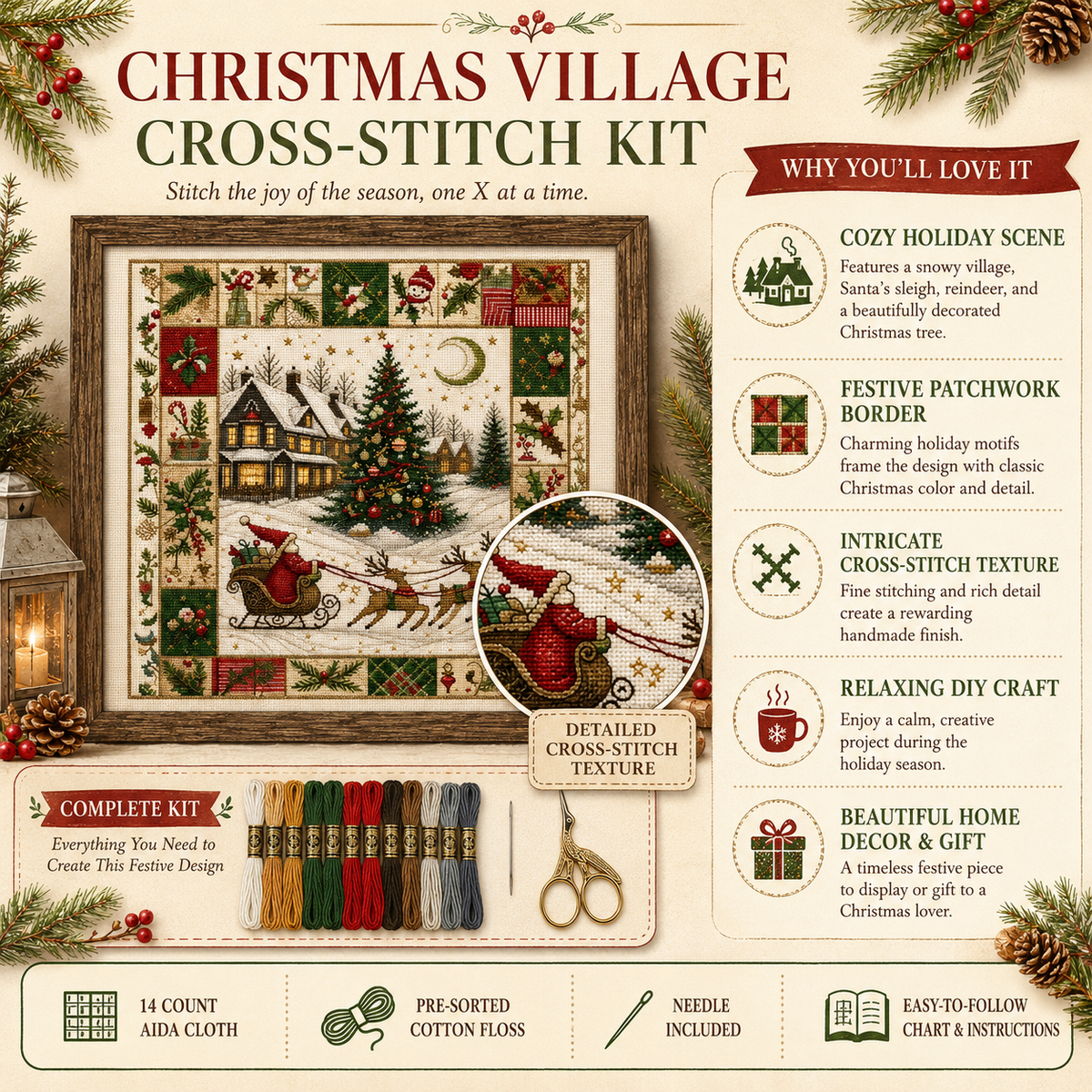 Christmas Cross Stitch Kit