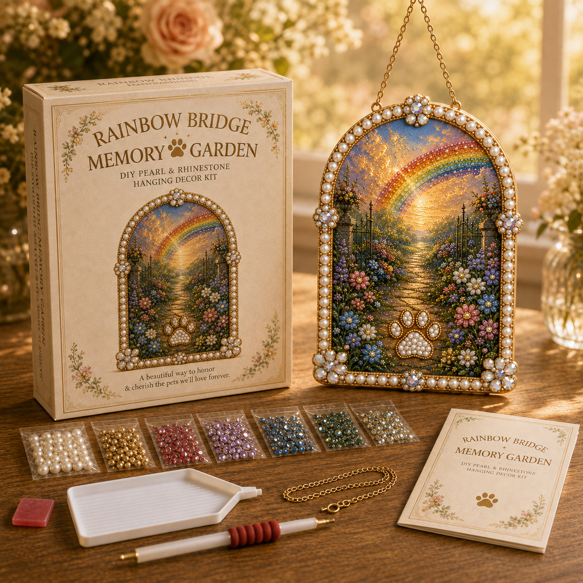 DIY Jeweled Pet Memory Garden Hanging Decor Kit
