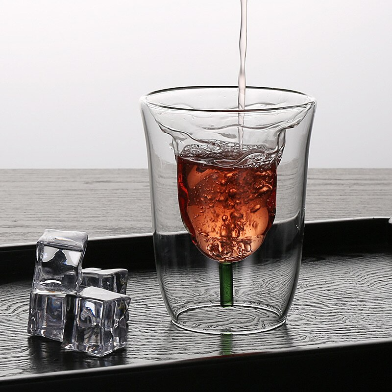 Sikunuo | Flower Pattern Double-Layer Glass