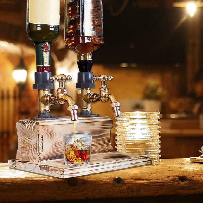Sikunuo | Liquor Alcohol Whiskey Wood Dispenser