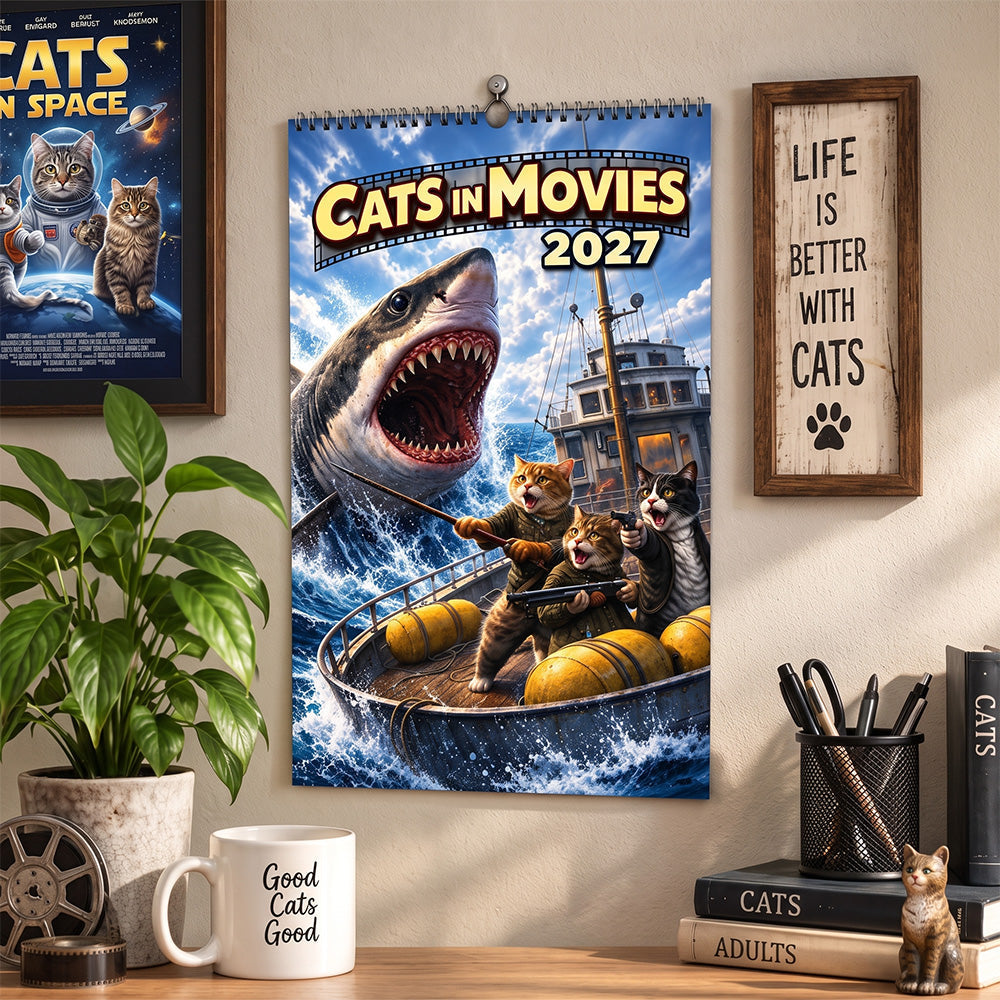 Cats in Movies 2027 Calendar