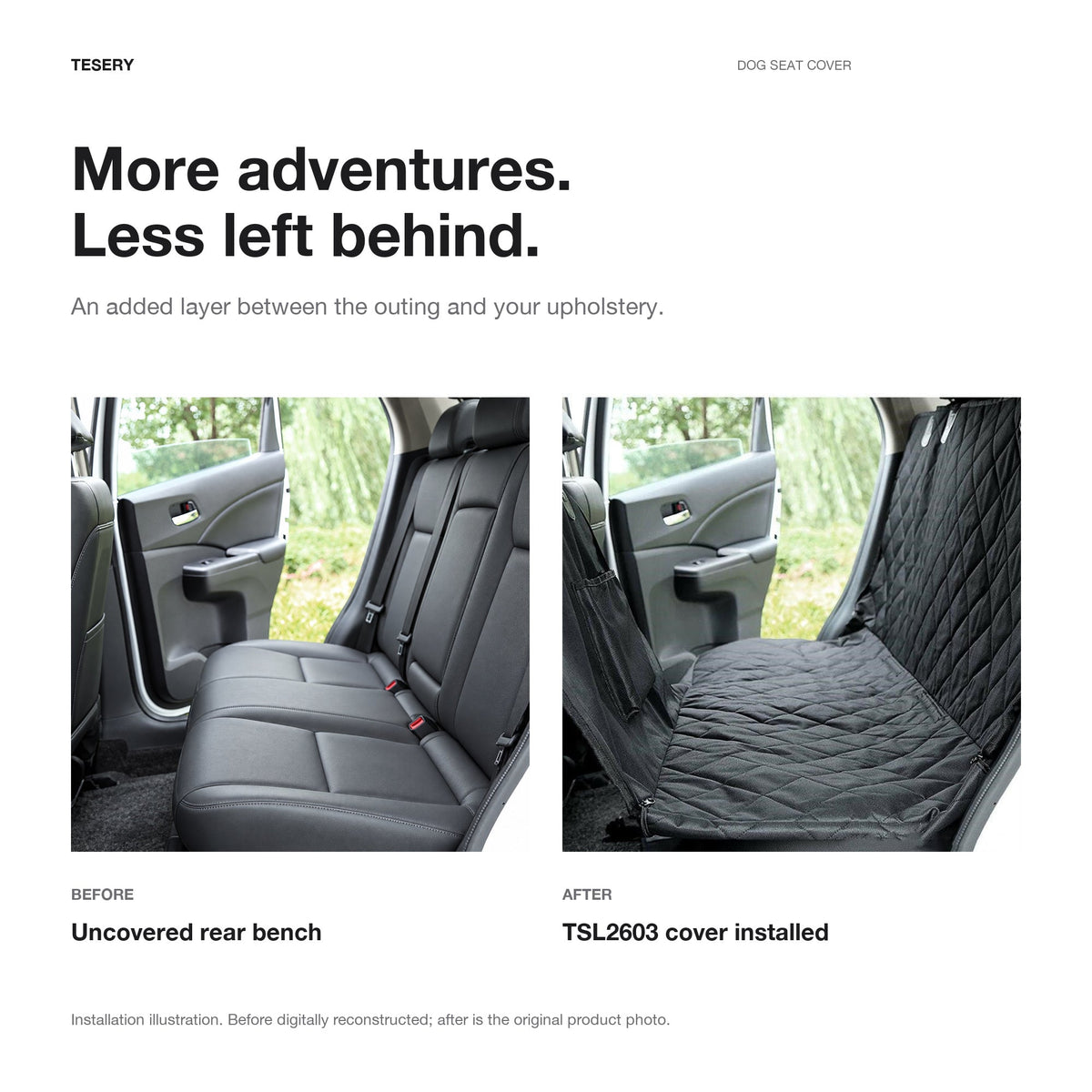 Waterproof Dog Seat Cover for Back Seat for Model 3/Y/S/X/Cybertruck