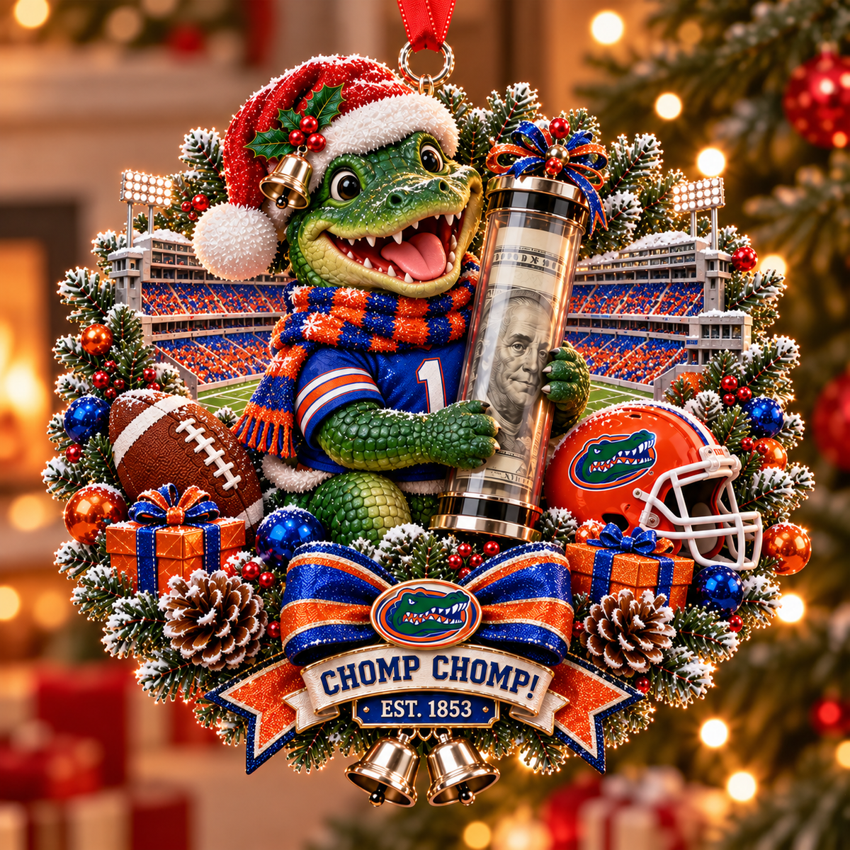 College Football Money Surprise Ornament