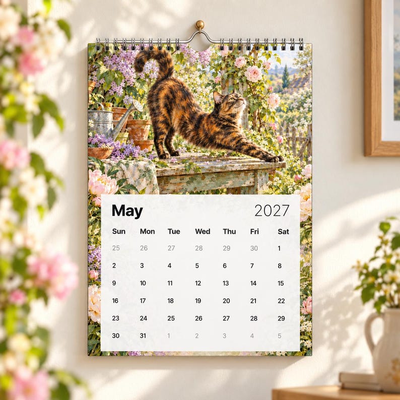 2027 Cottage Cats Wall Calendar