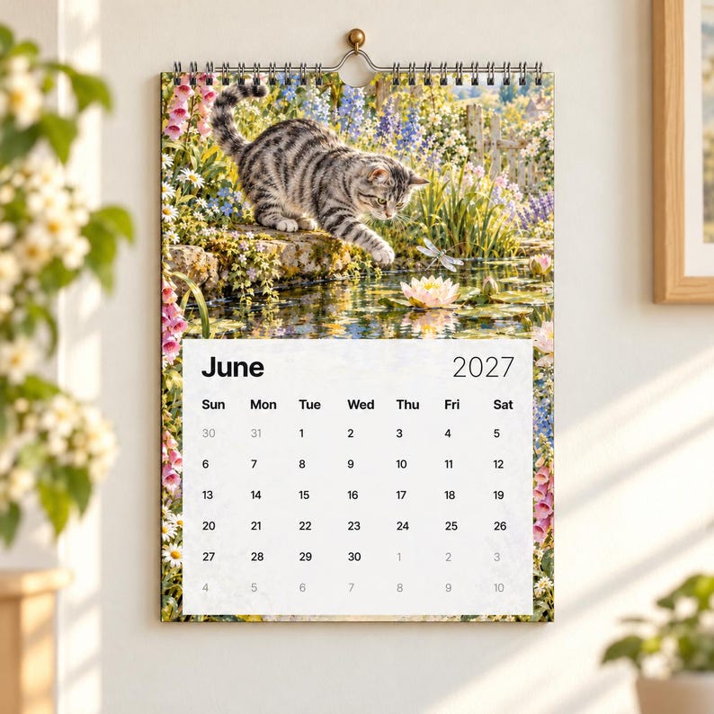 2027 Cottage Cats Wall Calendar