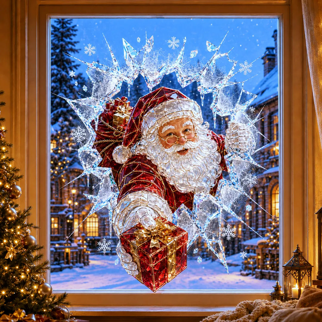 Crystal Christmas Window Decal – 8 Festive Designs