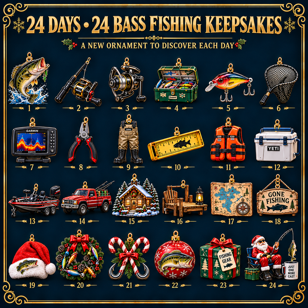 Bass Fishing Legend Christmas Advent Calendar