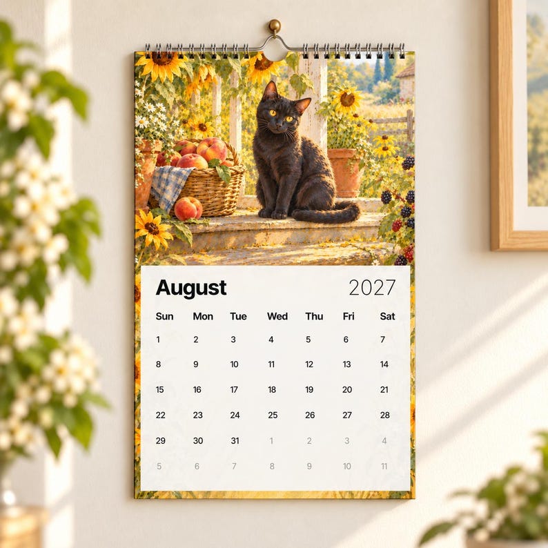 2027 Cottage Cats Wall Calendar