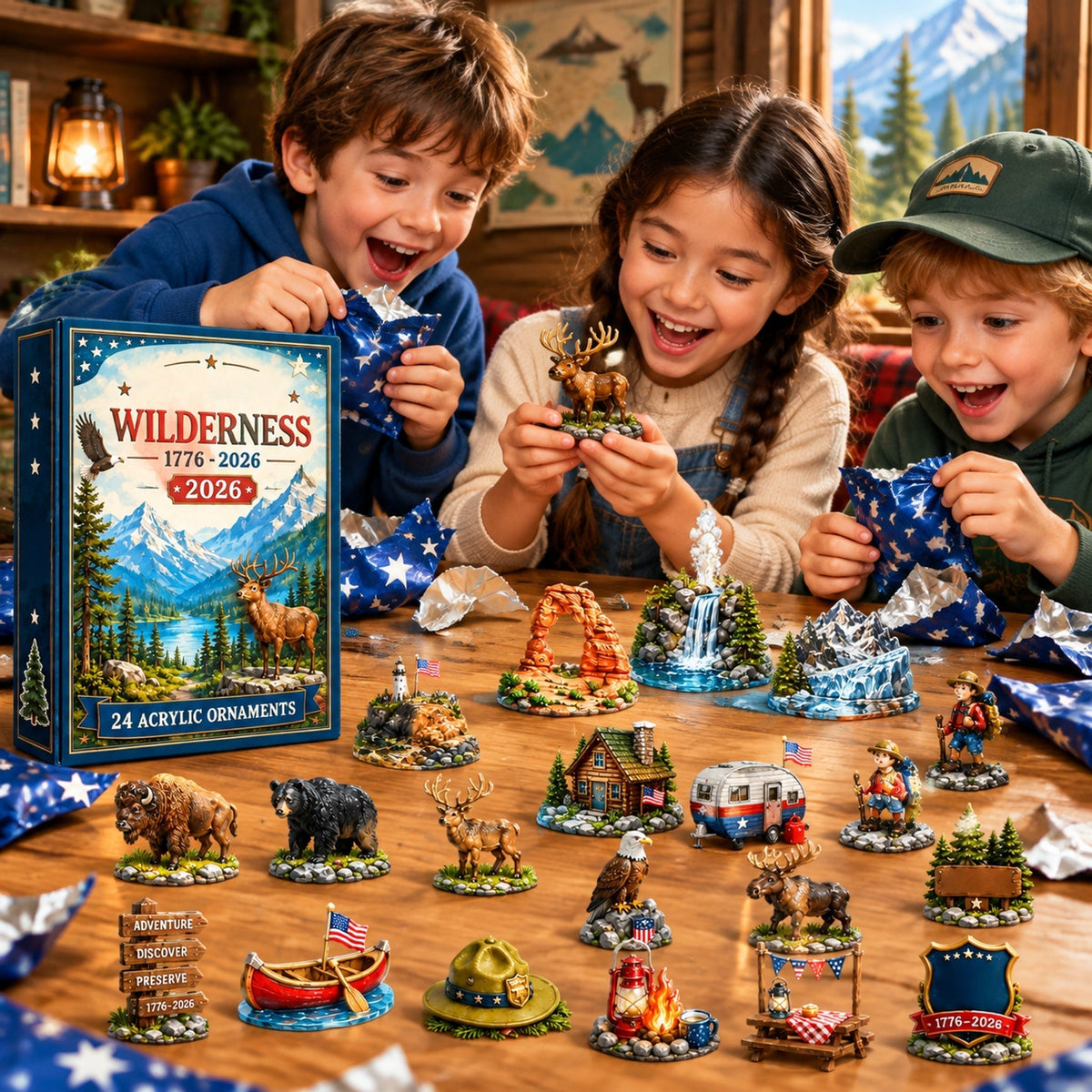 American Wilderness 250th Anniversary Ornament Advent Calendar