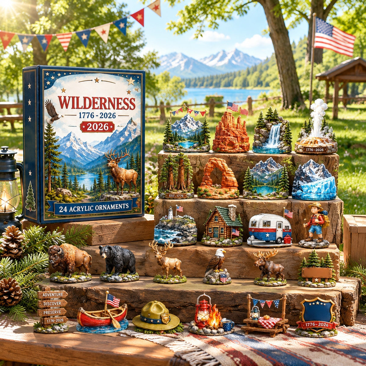 American Wilderness 250th Anniversary Ornament Advent Calendar