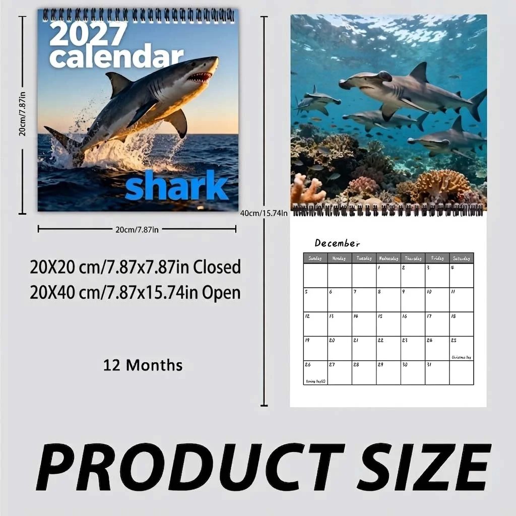2027 Sharks Wall Calendar