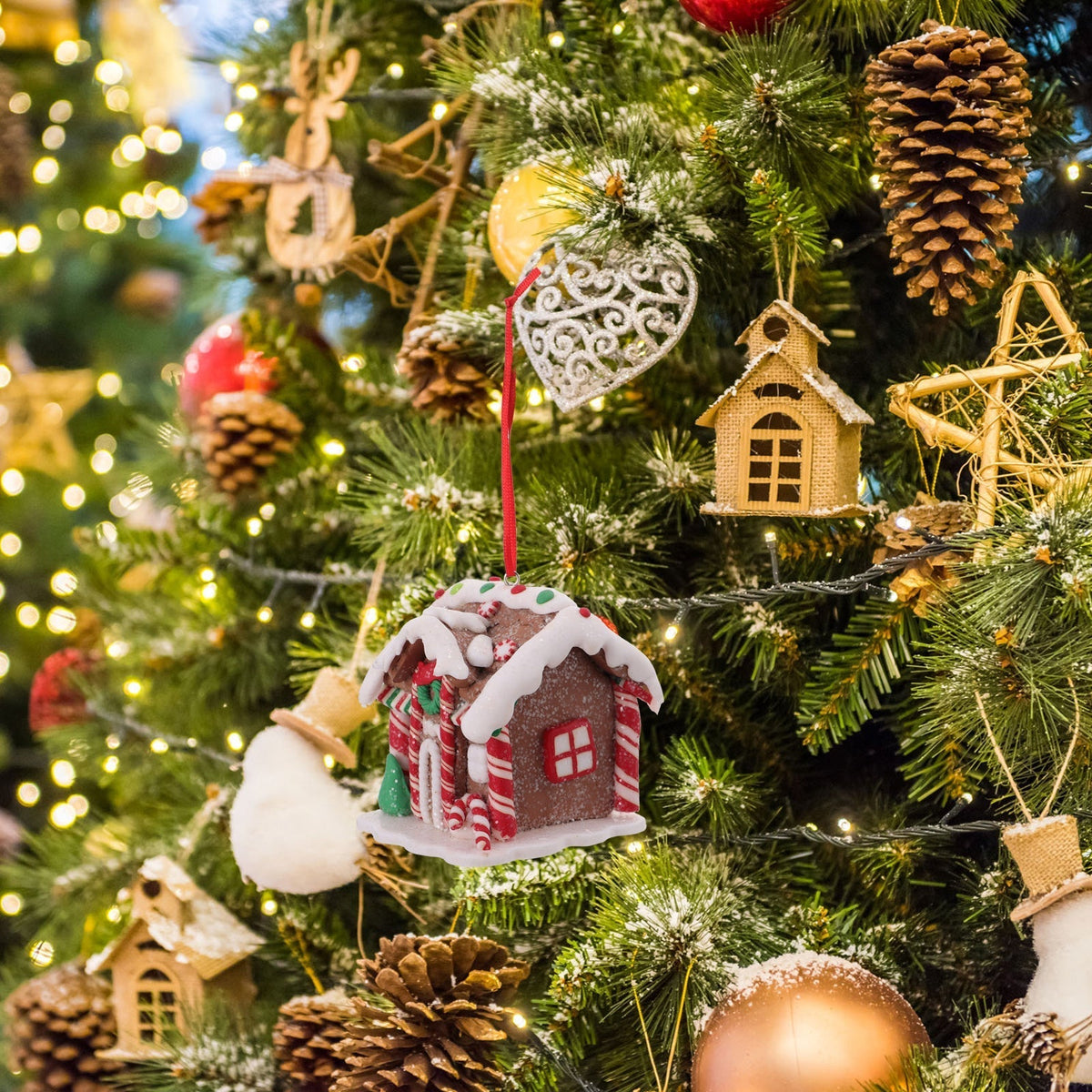 Sikunuo | Mini Christmas Gingerbread House Decorations