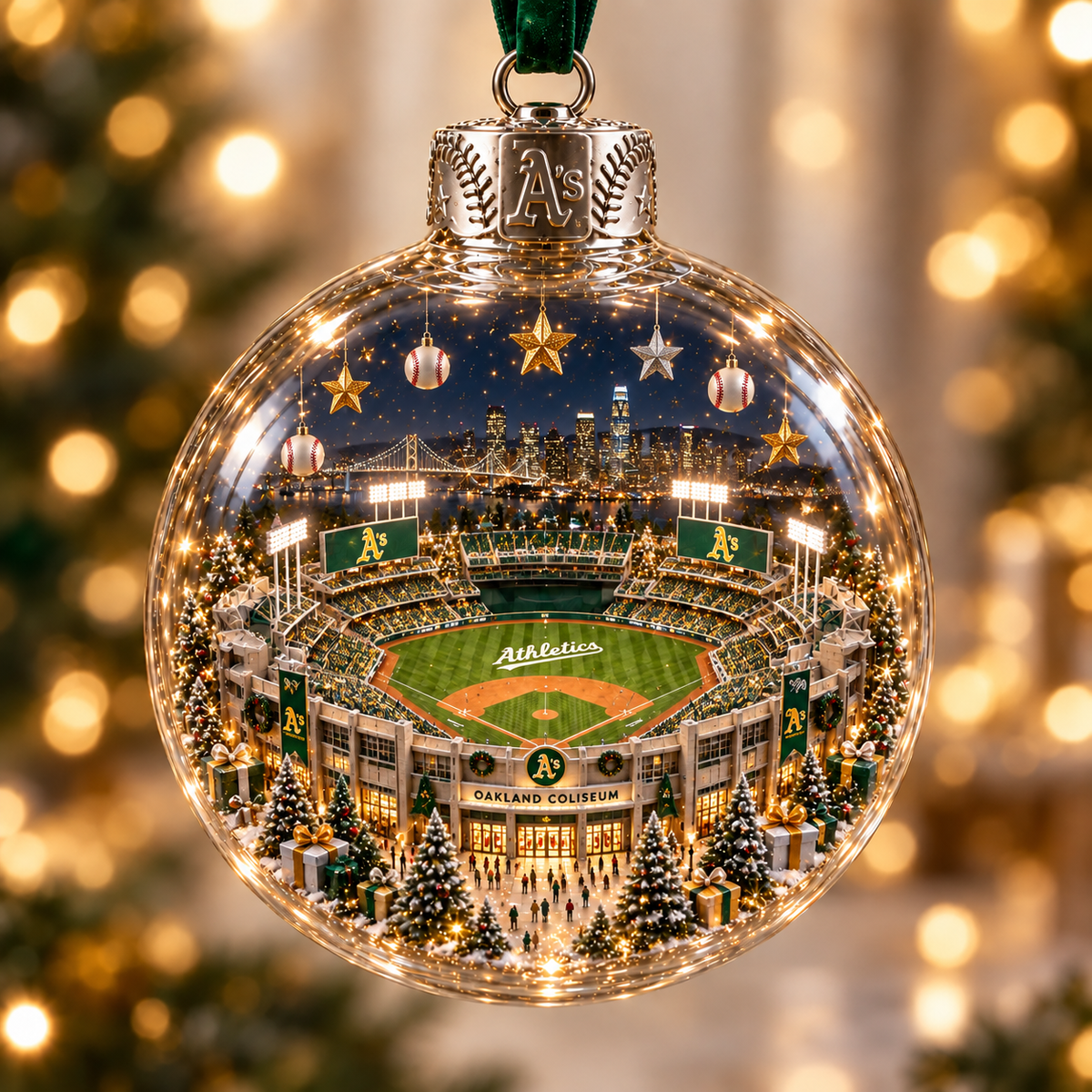 Light-Up Baseball Stadium Christmas Ornament – Holiday Keepsake