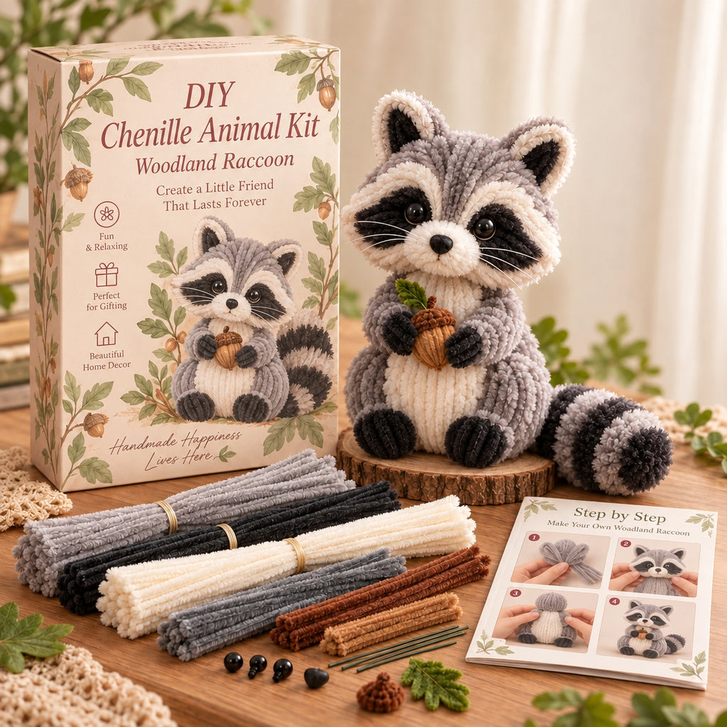 DIY Chenille Animal Kit – 8 Adorable Woodland Friends