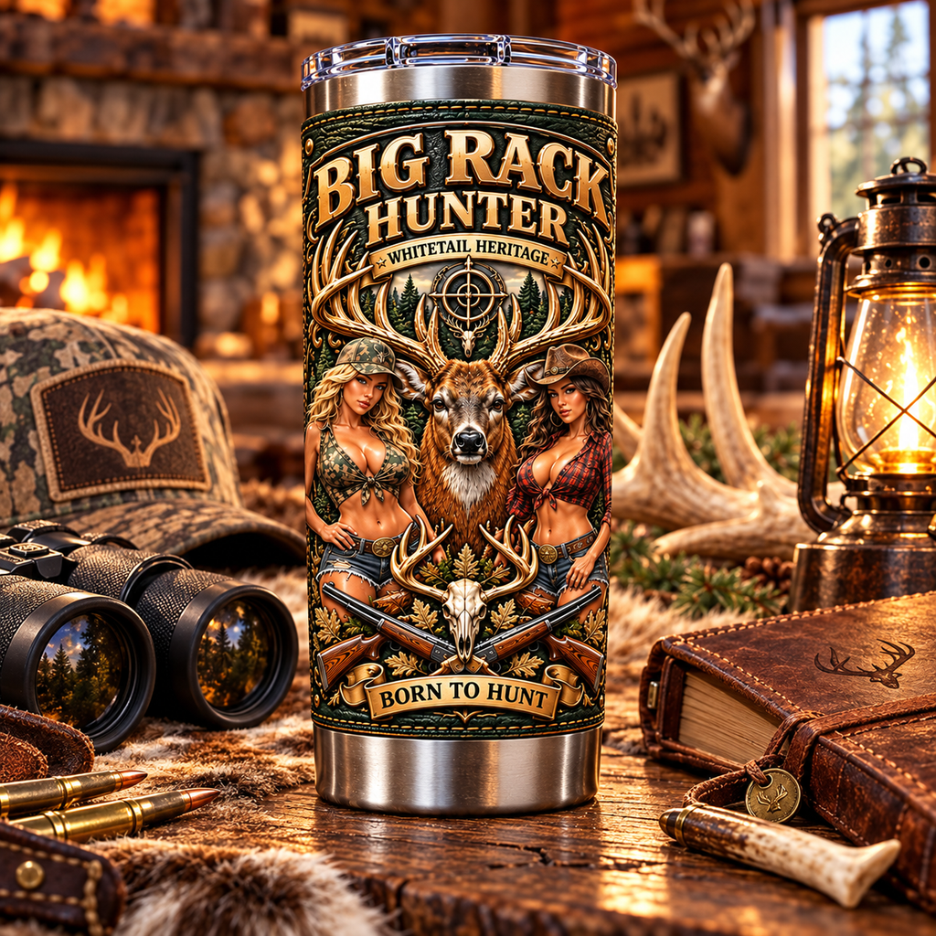 Big Rack Hunter Whitetail Heritage Insulated Travel Tumbler