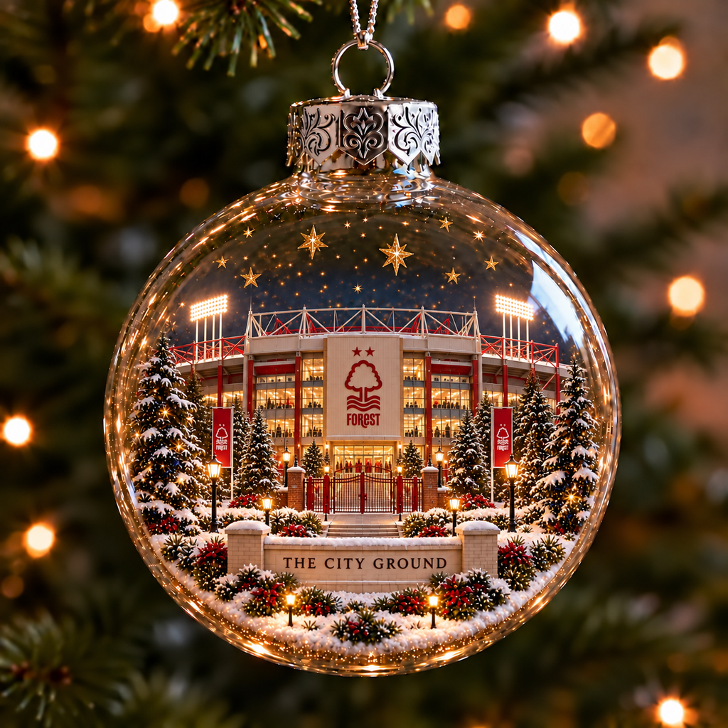 Light-Up Football Stadium Christmas Ornament