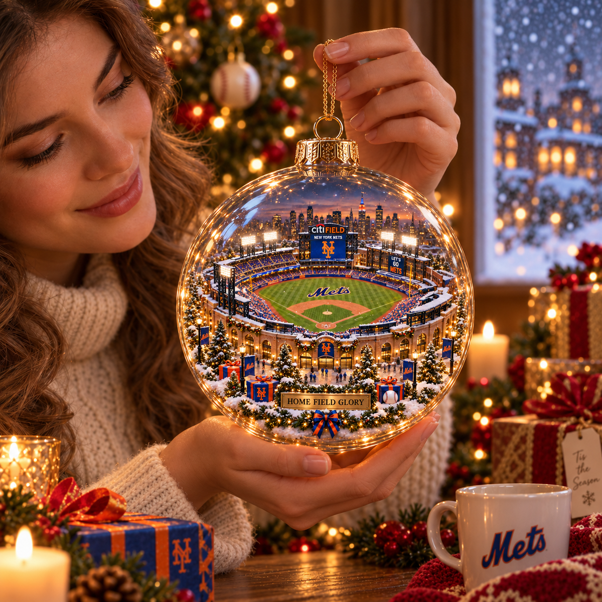 Baseball Brings Us Together — Light-Up Baseball Ornament