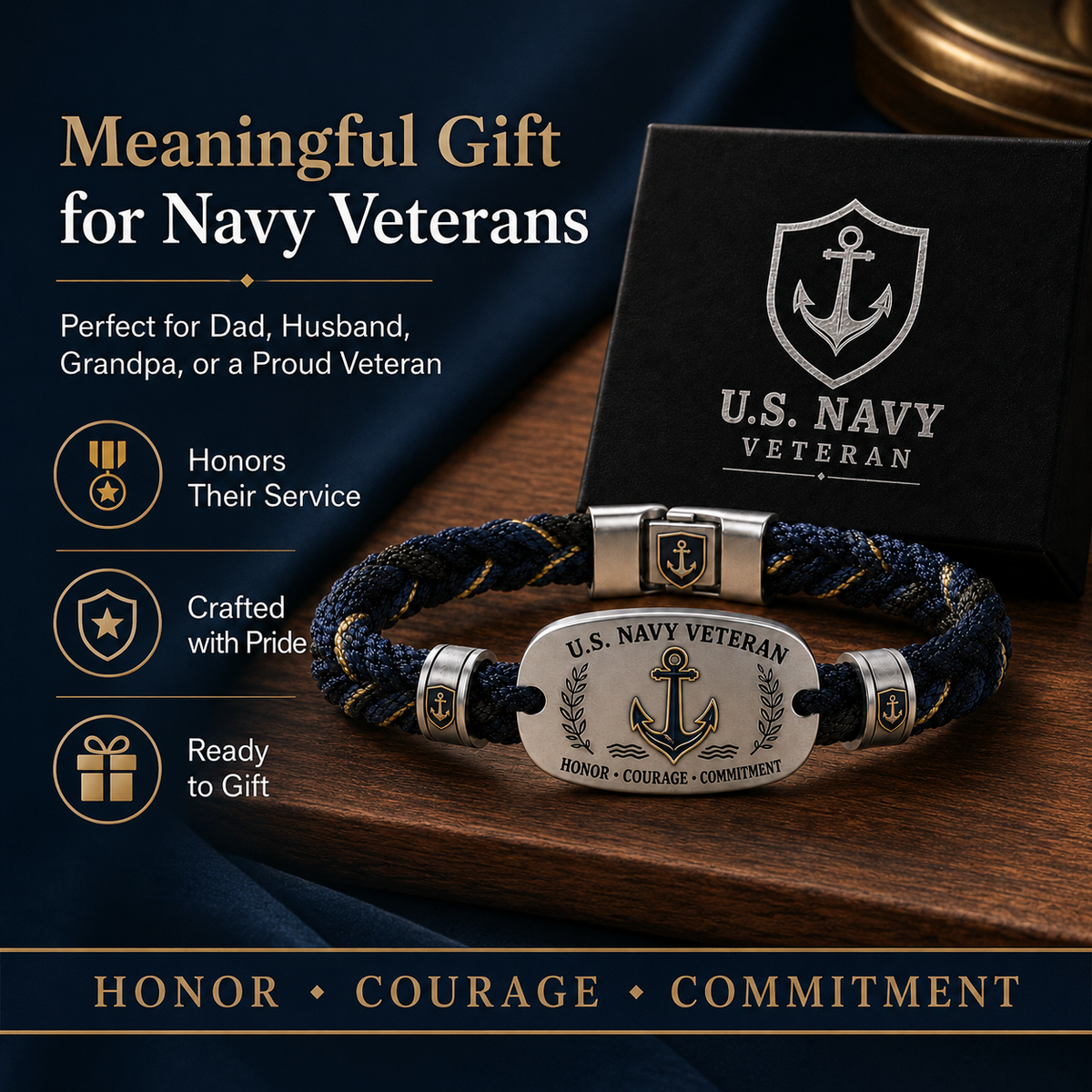 U.S. Navy Veteran Bracelet