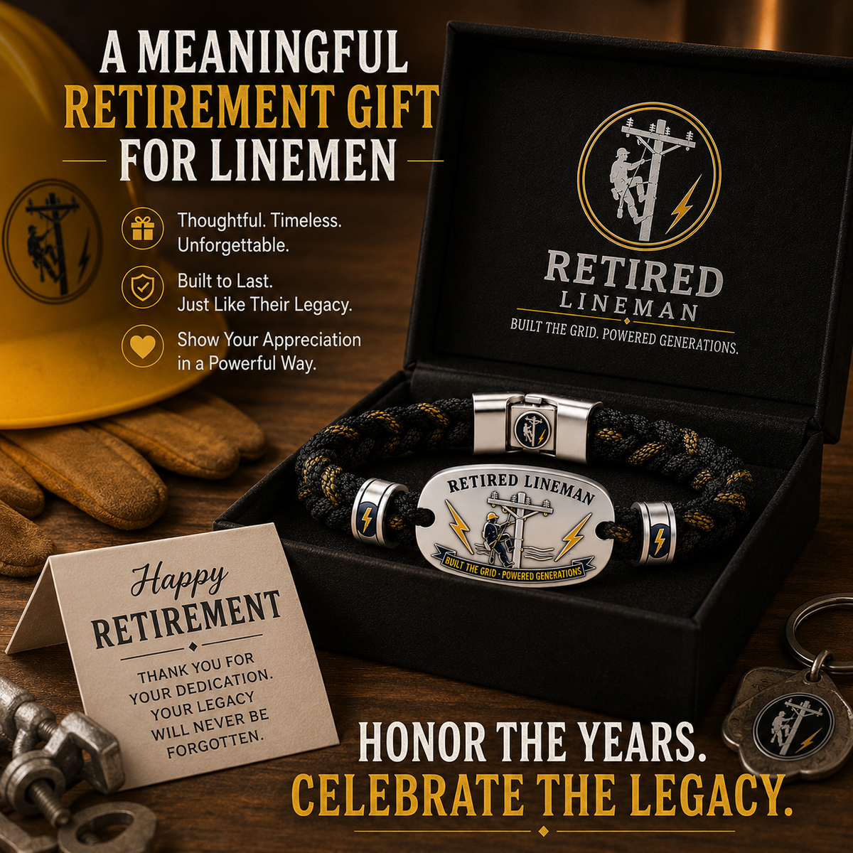 Retired Lineman Tribute Bracelet