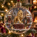 Pride & Tradition Light-Up Football Christmas Globe Ornament