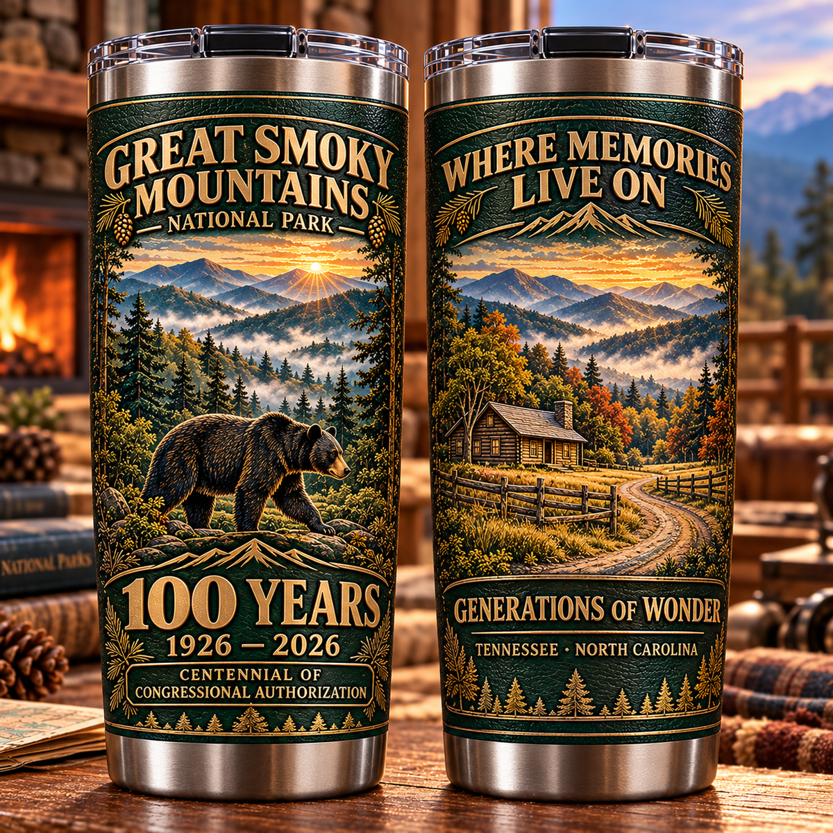 Great Smoky Mountains 100th Anniversary Commemorative Tumbler