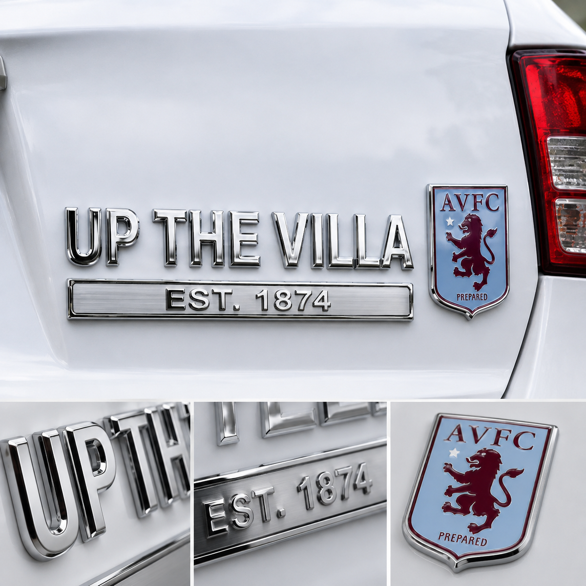 UP THE VILLA 3D Metal Car Emblem Badge