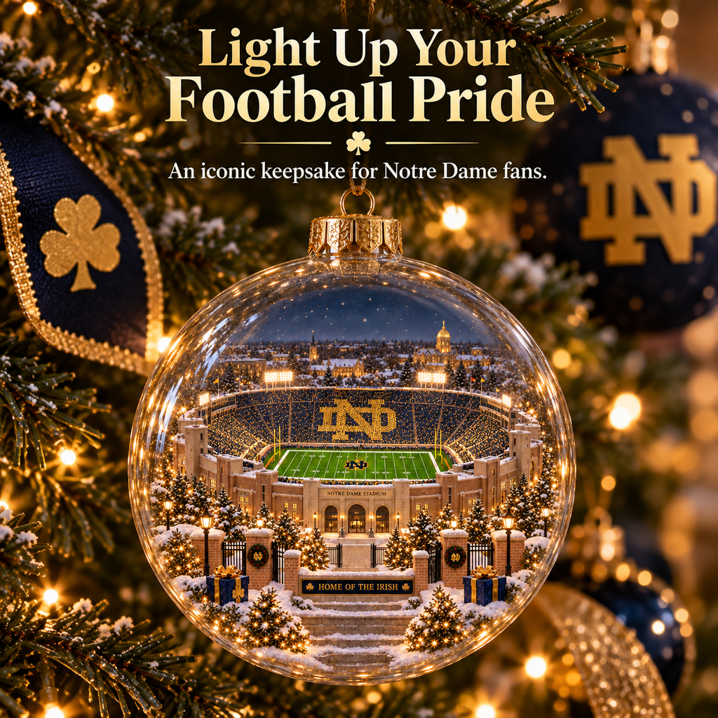 Play Like a Champion Today — Light-Up College Football Ornament