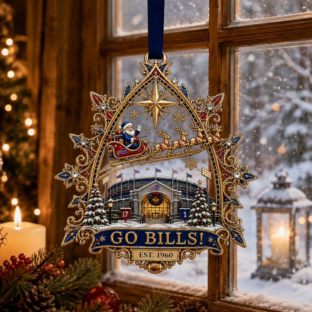 GO BILLS! Christmas Stadium Keepsake Ornament