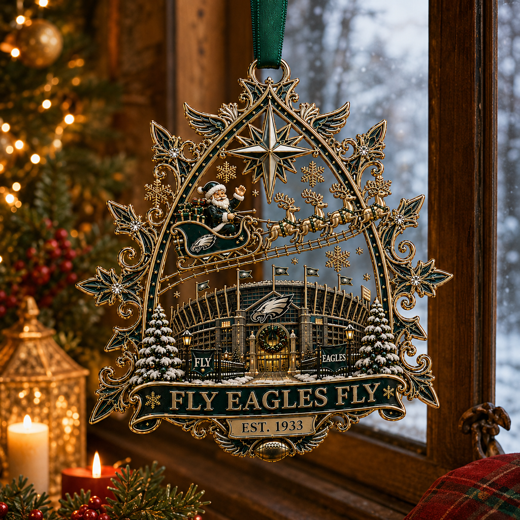 FLY EAGLES FLY Christmas Stadium Keepsake Ornament