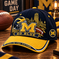 Go Blue Maize & Blue Football Fan Cap