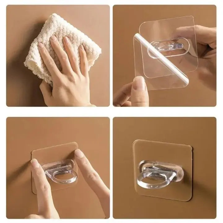Sikunuo | 10 pieces | Self-adhesive round wall hooks – versatile use