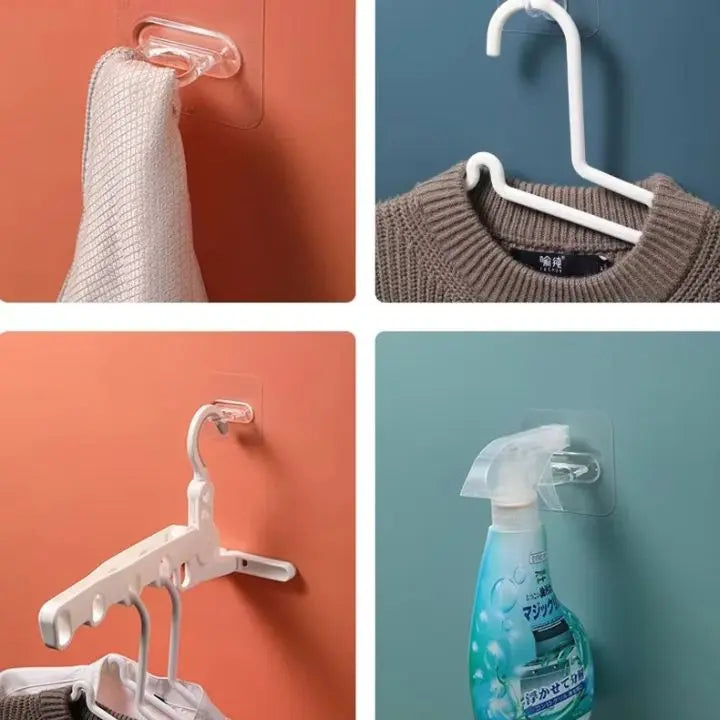 Sikunuo | 10 pieces | Self-adhesive round wall hooks – versatile use