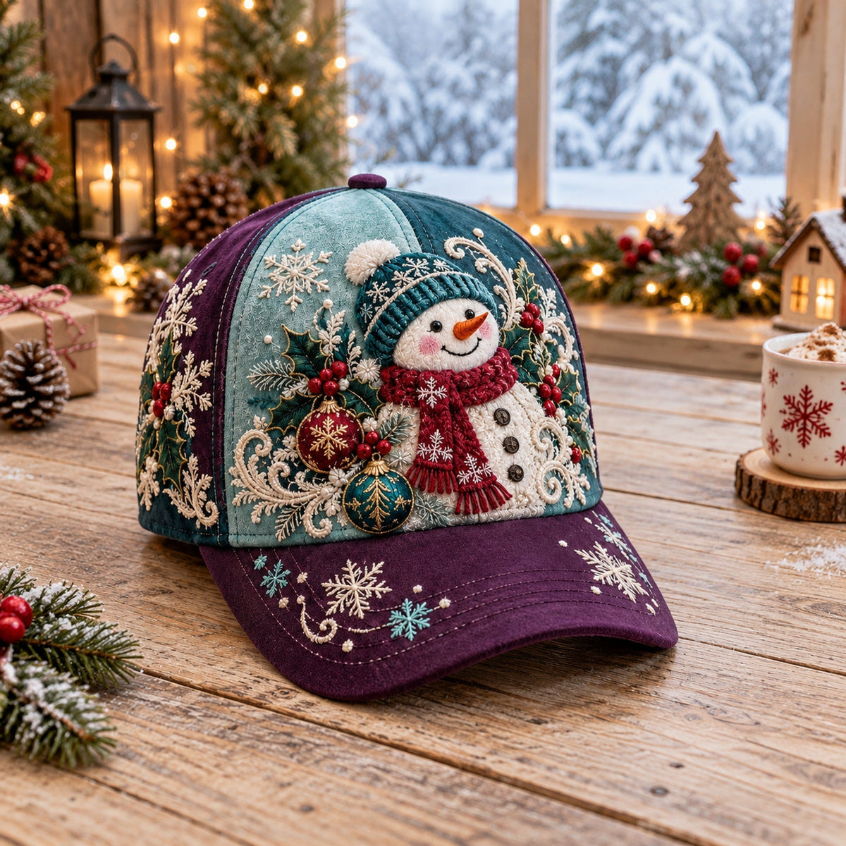Christmas Art Vintage Casual Baseball Cap