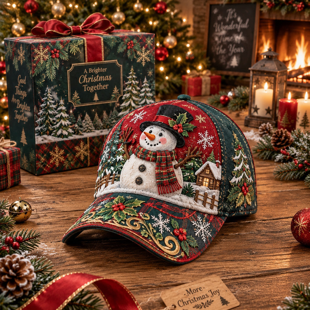 Christmas Art Vintage Casual Baseball Cap