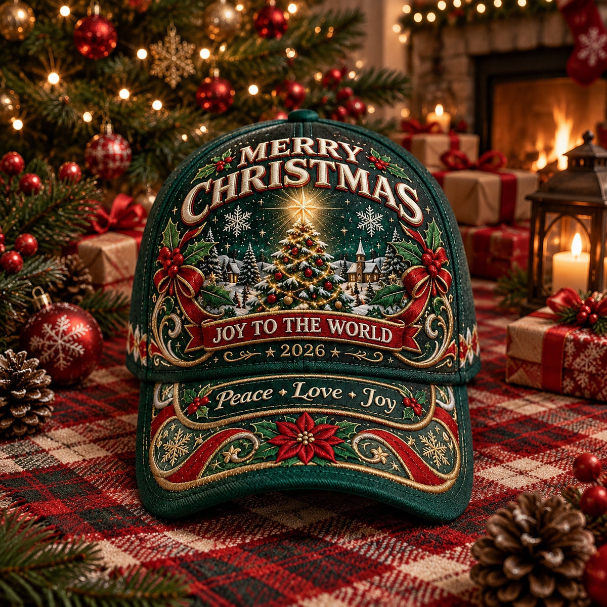 Christmas Art Vintage Casual Baseball Cap