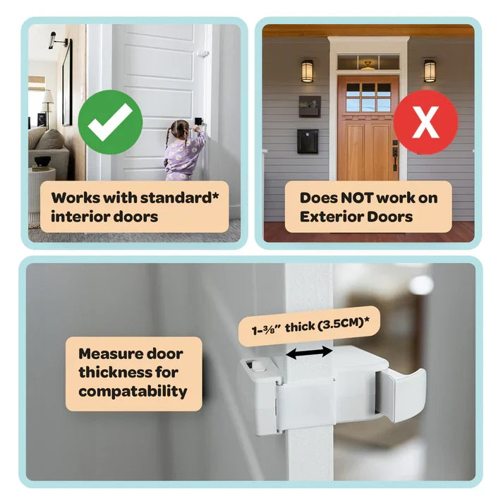 Child Safety Lock for Interior Doors