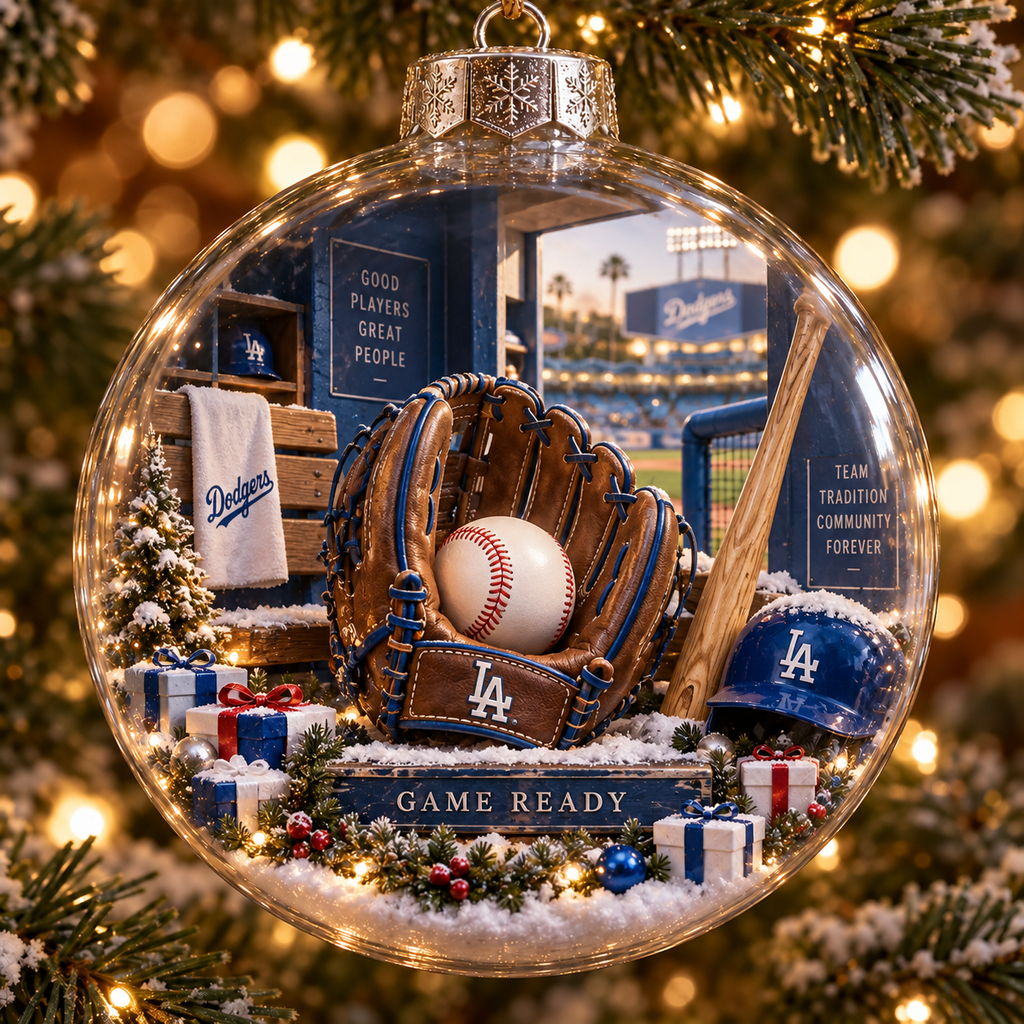 Think Blue — Light-Up Baseball Ornament