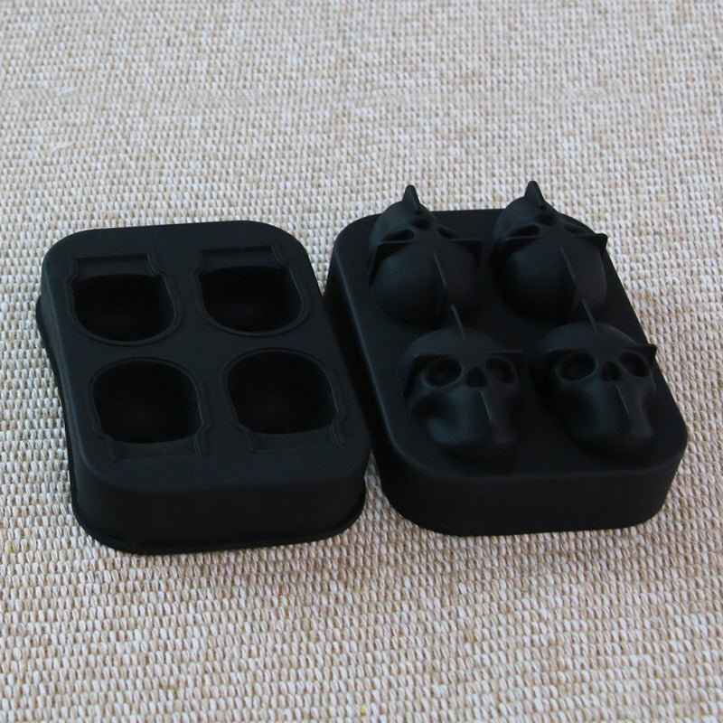 Silicone Sculpted Skull Ice Cube Mold Tray for Whiskey and Cocktails  Sikunuo