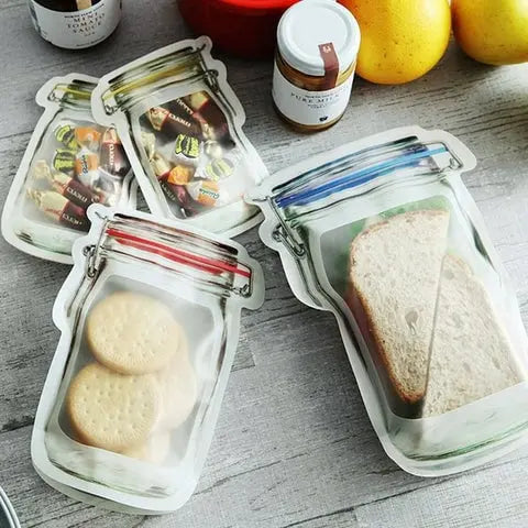 Sikunuo | 10+10 | Reusable Ziplock bags in jar design