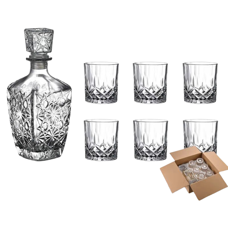 Sikunuo | RoyalPour - 7-Piece Whiskey Decanter Gift Set