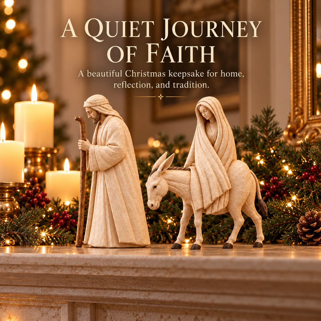 🌟 Journey to Bethlehem Nativity Figurine Set – A Beautiful Christmas Keepsake 🎄