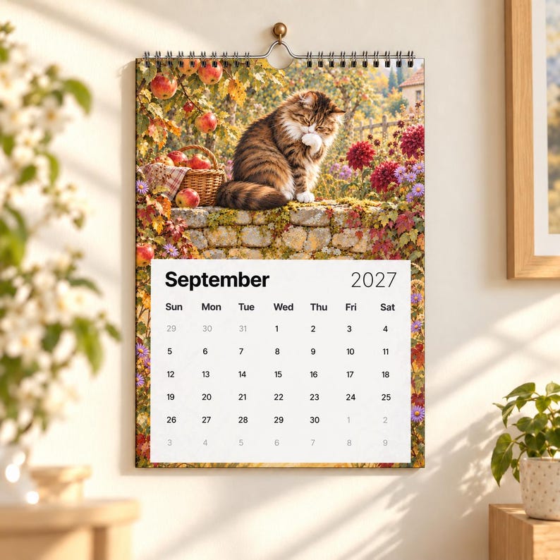 2027 Cottage Cats Wall Calendar