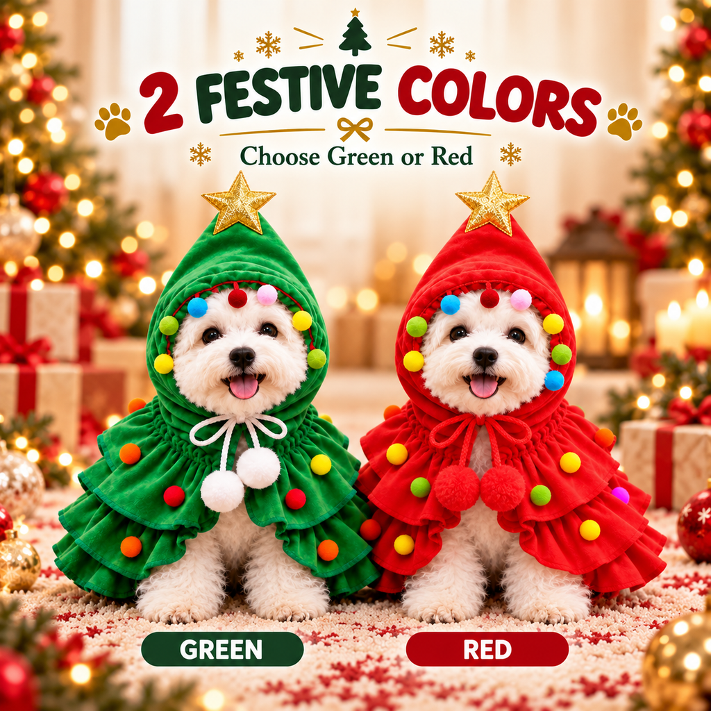 🎄Christmas Tree Pet Costume for Dogs & Cats – Festive Holiday Outfit