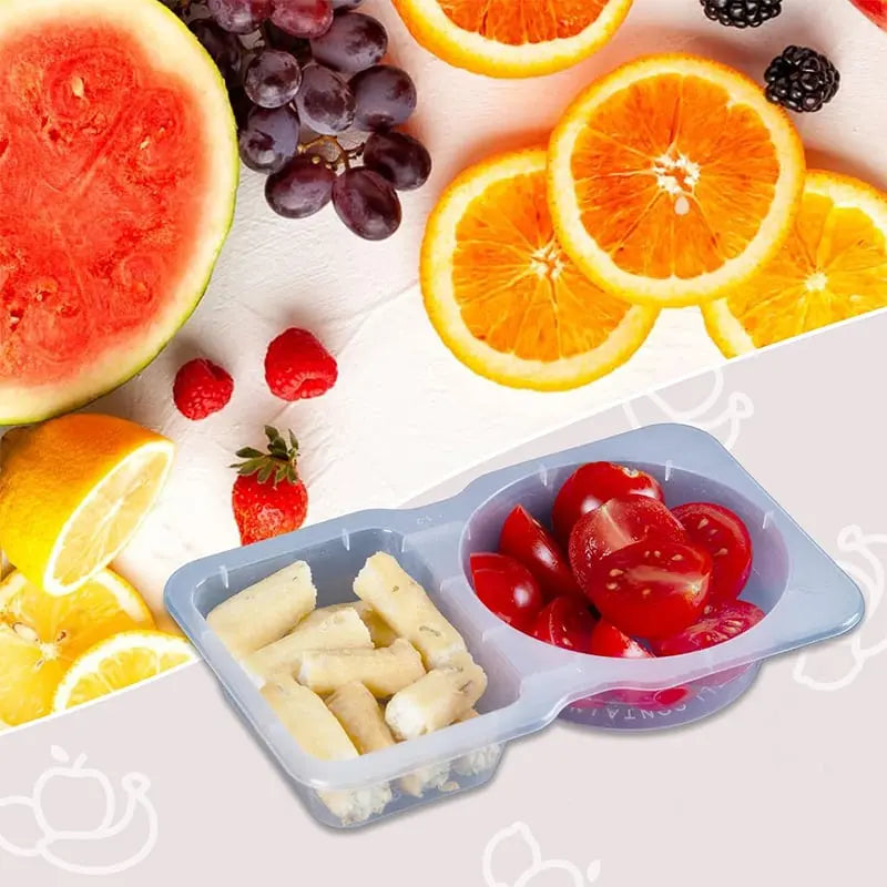 Sikunuo | 10-piece set reusable snack containers (130 ml) – With double chamber & leak pRedection