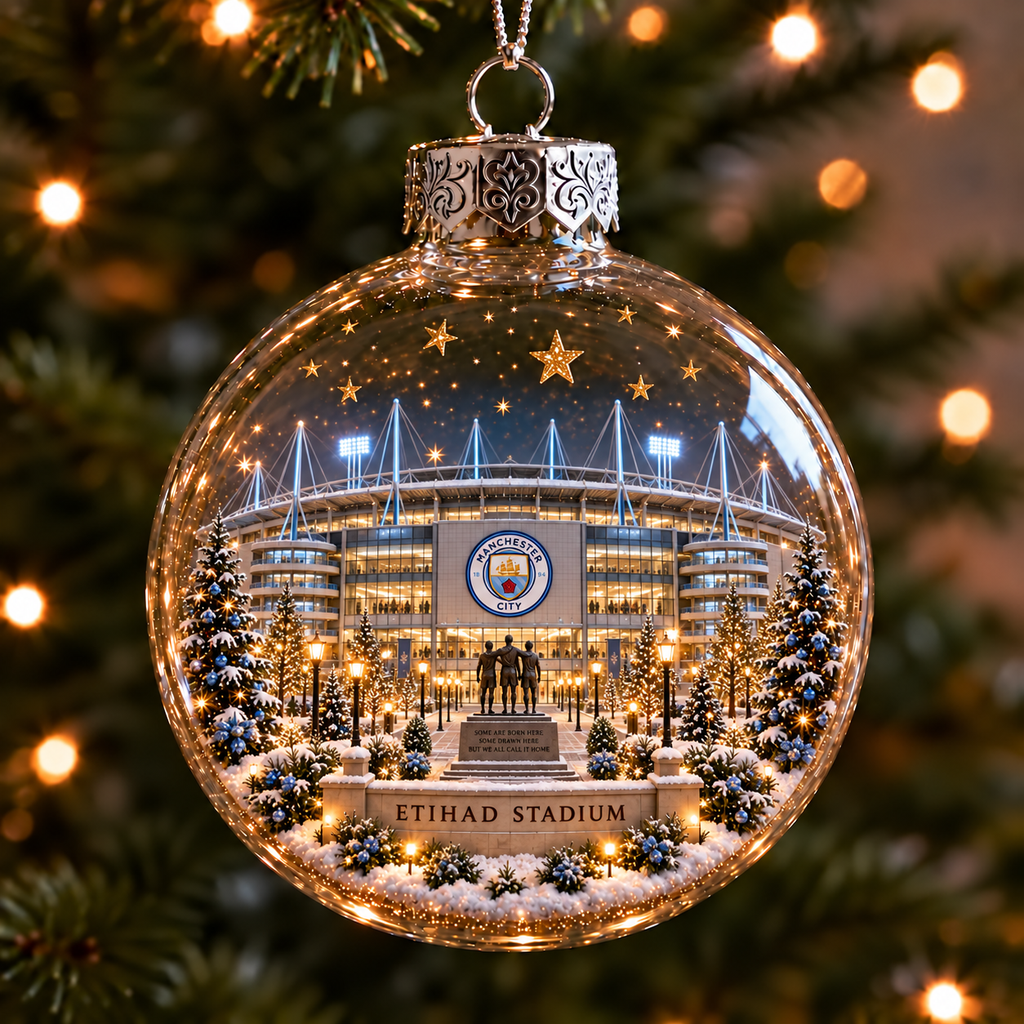 Light-Up Football Stadium Christmas Ornament