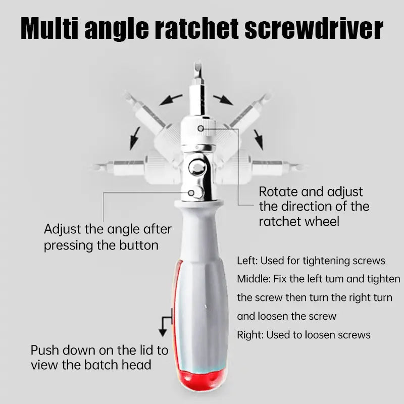 Sikunuo | 11-in-1 Ratchet Screwdriver for Hard-to-Reach Places
