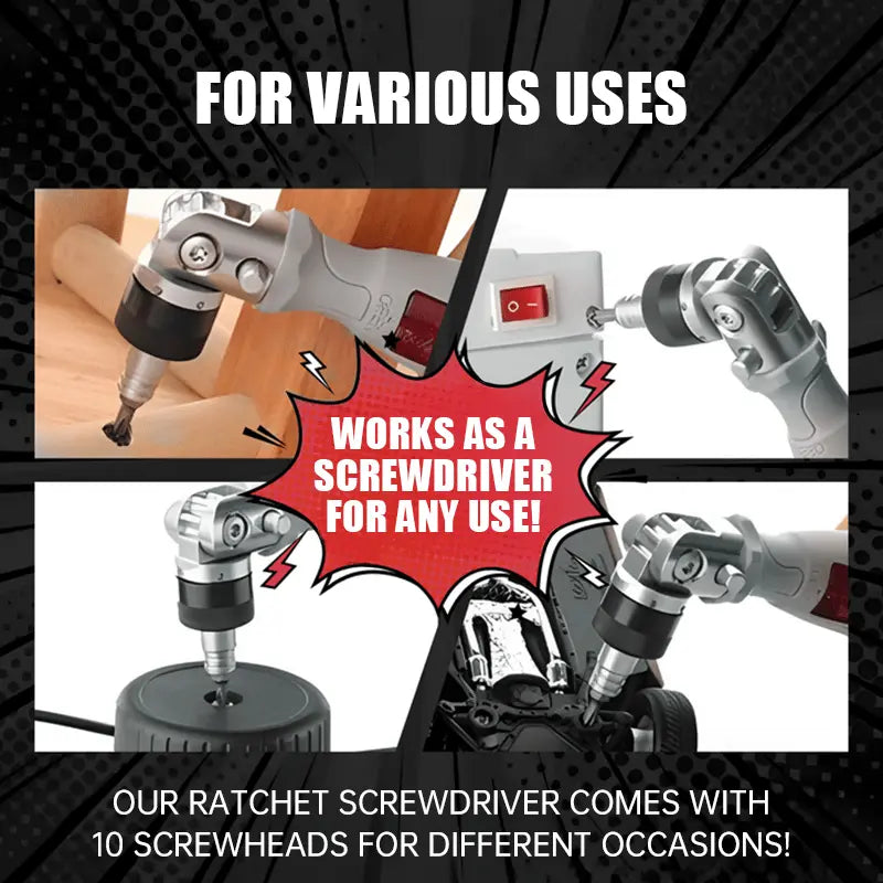 Sikunuo | 11-in-1 Ratchet Screwdriver for Hard-to-Reach Places