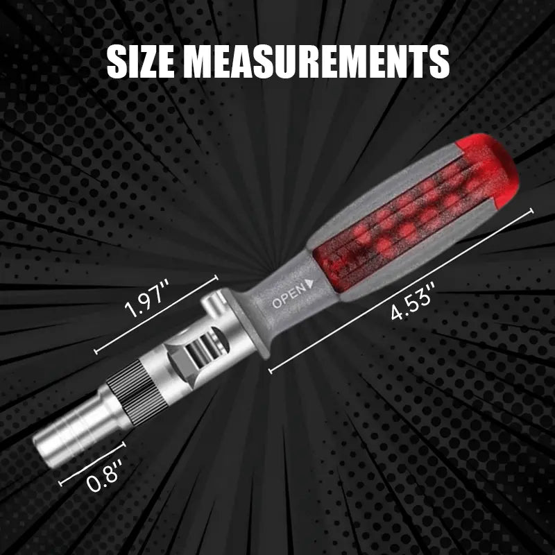 Sikunuo | 11-in-1 Ratchet Screwdriver for Hard-to-Reach Places
