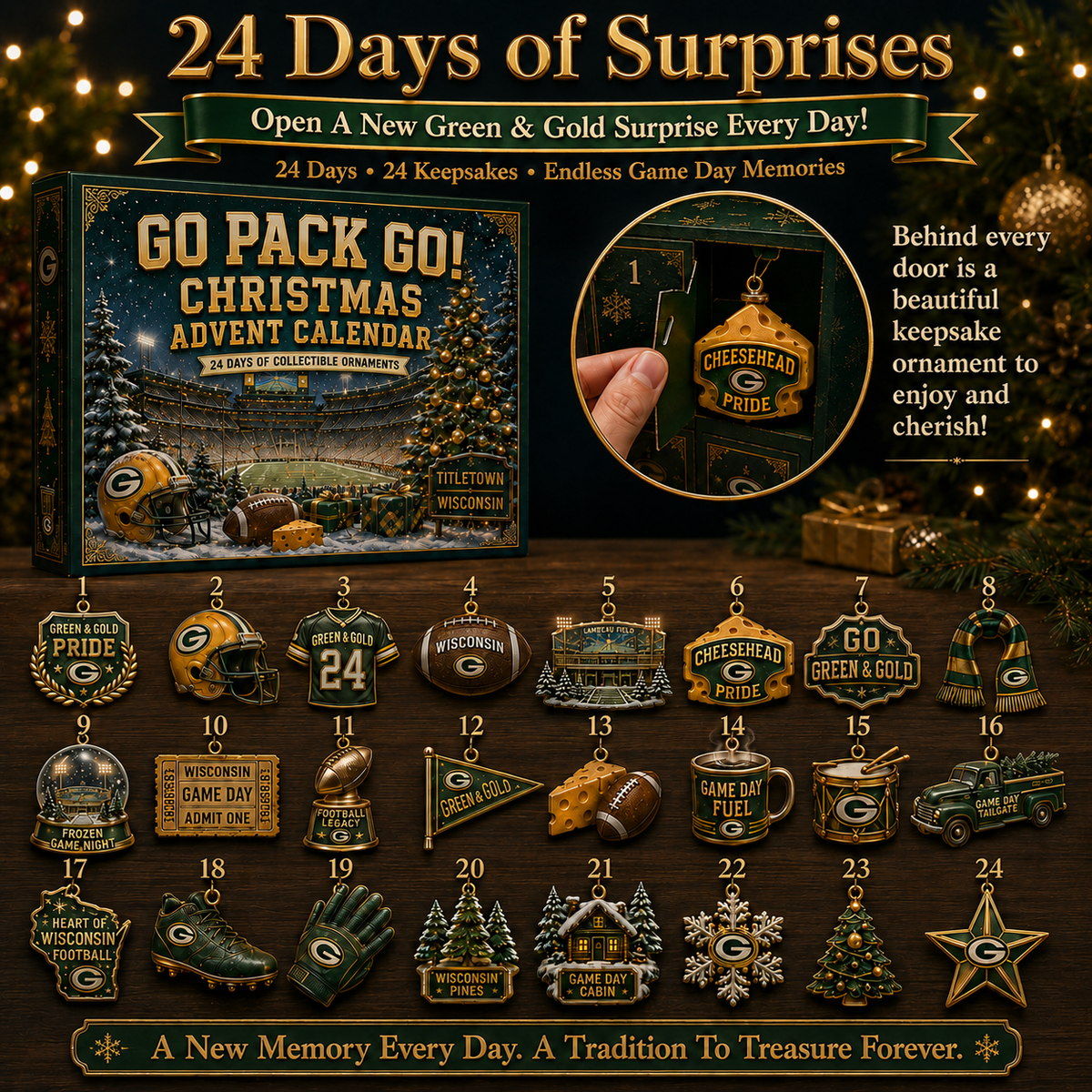 Go Pack Go! Football Christmas Advent Calendar