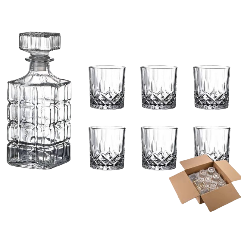 Sikunuo | RoyalPour - 7-Piece Whiskey Decanter Gift Set